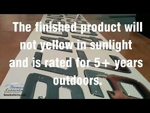 Chrome Mirror Domed Vinyl Lettering