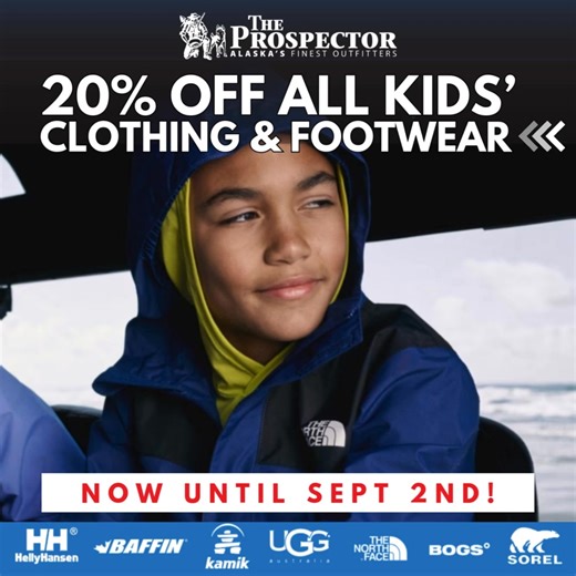 17 reactions | Last chance! Take 20% off kids’ clothing & footwear—school essentials, winter gear, and everyday shoes. Hurry, sale ends Sept 2! | The Prospector | Facebook