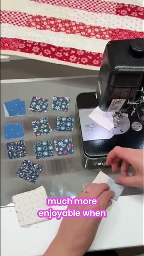 ✨ Chain Piecing ✨ The best hack for putting together small piecing in a quilt like this flag quilt