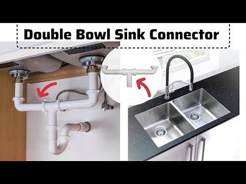 Double Bowl Kitchen Sink Connector | How To Connect Two Bowl Kitchen Sink with Drain Pipe | #diy