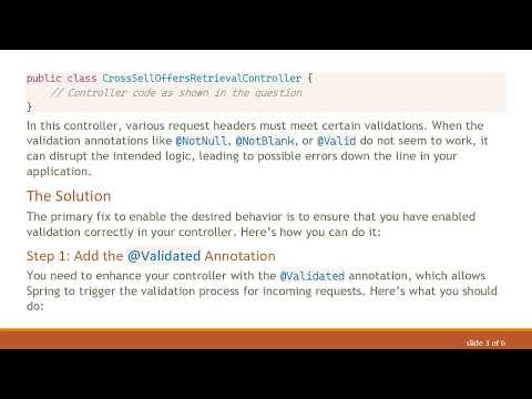 Resolving Issues with @ NotNull, @ NotBlank, and @ Valid Annotations in Spring Boot REST API Valida
