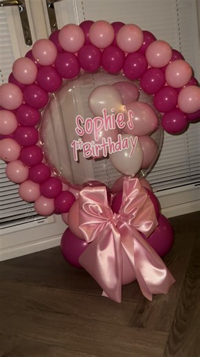 🎀✨ Celebrate in style! ✨🎀 This stunning cuddle bubble is the perfect statement piece for your little one’s big day 💖 Whether it’s for photos, decoration, or that magical party vibe – this custom creation will make their birthday unforgettable! 🌸 Personalised with your child’s name & age 🎈 Filled with mini balloons in your choice of colors 🎀 Finished with a beautiful satin bow 📩 Message today to book your bespoke balloon arrangement! #BalloonDecor #FirstBirthday #BalloonArch #PartyStyling 