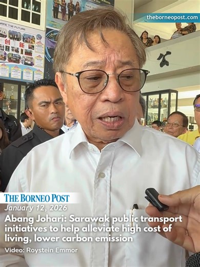 Autonomous Rapid Transport (ART) project), free school bus scheme among measures introduced by Sarawak government to help people reduce their financial burdens and create low carbon cities, Premier Datuk Patinggi Tan Sri Abang Johari Tun Openg said. #Sarawak