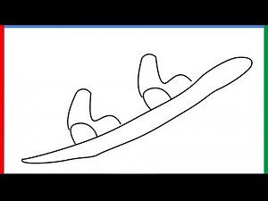 How to draw Snowboard step by step for beginners