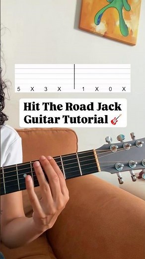 How to play Hit The Road Jack - Ray Charles on Guitar 🎸 #shorts