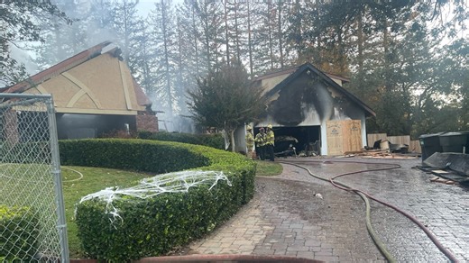 Fair Oaks home catches fire less than a day after its garage goes up on flames