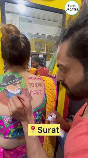 1.7M views · 10K reactions | “Welcome To Surat,Modi ji ” & “ Happy Navratri “ temporary tattoo demand increases in Surat during Navratri#suratcity #navratri #narendramodi | Suratupdates | Facebook