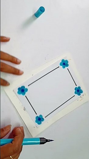 Blue border design for project file | New Front page decoration for project file | First page design