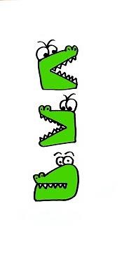 Die "Größer - Kleiner - Gleich" - Krokodile