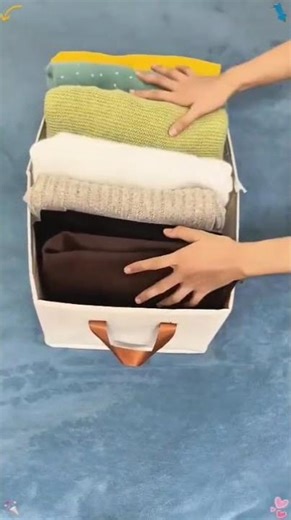 Foldeble fabric storage box with handle #gagets #homeuse #decor ‪@mirhal2jh‬