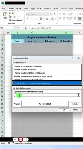 Apply Automatic Borders in Excel Using Conditional Formatting | Dynamic Borders Trick