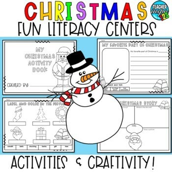 Christmas Literacy Stations December Morning Work Winter Activities Centers