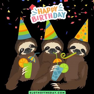 🎉🎈 Happy Birthday to all our slothy friends! 🎂🎁 May your day be as chill and joyful as these adorable birthday sloths. Sloth on, and enjoy every moment! 🦥❤️ From Us Here @ Sloth of The Day *** Slothoftheday.com *** Slothofthedaystore.com *** HardcoreCoffeeDrinker.com #BirthdaySloth #SlothCelebration #ChillBirthday #AdorableSloths #BirthdayJoy #SlothLove #BirthdayCheer #SlothyMoments #CelebrateSlowly #BirthdayVibes | Sloth of The Day