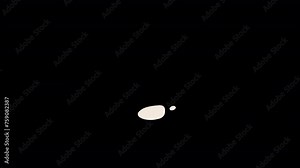 Cartoon animation of a dot that moves spiral path and full the screen. Video clip with alpha channel.