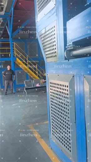 Real Working Site! Continuous Rubber Powder Pyrolysis Machine in Full Operation