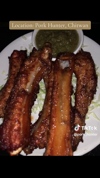 Visit Pork Hunter in Chitwan 🍖✨ Home of the finest local pork dishes! First time ever: KG system in food! 🔥#chitwan_muser #foryoupage