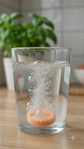 ASMR | Effervescent Vitamin C Tablet Dropped in Water 💊💧