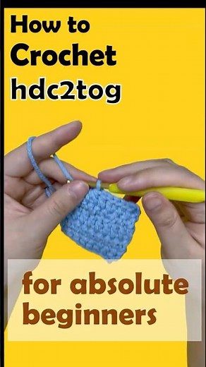 Learn hdc2tog within 1 Minute! | Easy Crochet Tutorial for Beginners#crochettutorial