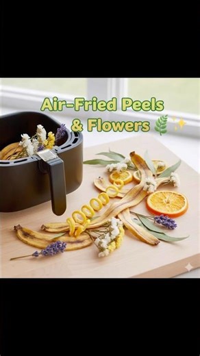 How to “Air-Fried Banana, Lemon & Orange Peels + Flowers 🌿✨ | Easy Natural Drying!”#diy #kitchen