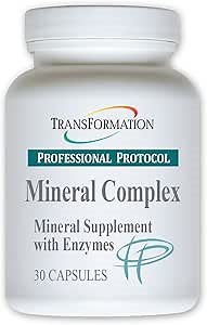 Mineral Complex 30 Capsules - #1 Practitioner Recommended - Supports Bone, Joint, Muscle, Glandular Health, and Energy Metabolism, Vitamins C and B6, Flax Seed,ALA, and Kelp by Transformation Enzymes