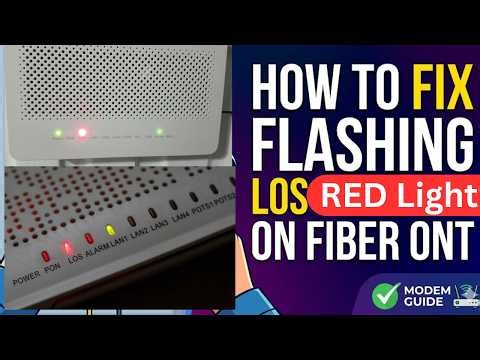 Fix LOS Red Light Flashing on Fiber ONT Modem | LOS Light Flashing Red On fiber Modem No internet