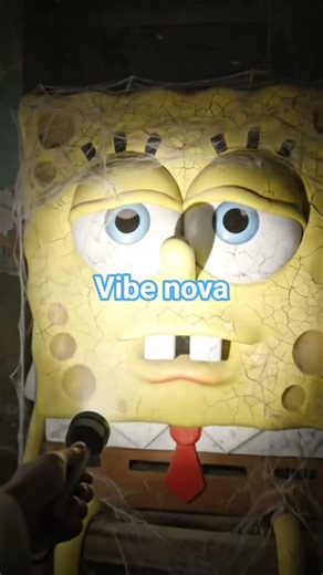 SpongeBob in a dark room… flashlight moment 🔦 #shorts