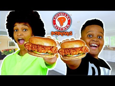 Shiloh and Shasha's POPEYES CHICKEN SANDWICH - Onyx Kids