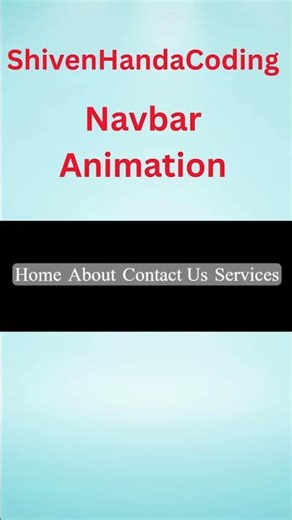 Navbar Animation using HTML CSS