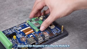 Waveshare 7inch Touch Screen All-in-One Kit Designed for Raspberry Pi CM4 with 5MP Camera Aluminum Case Includes CSI, HDMI, USB, M.2, ETH, RS232, RS485 Interfaces