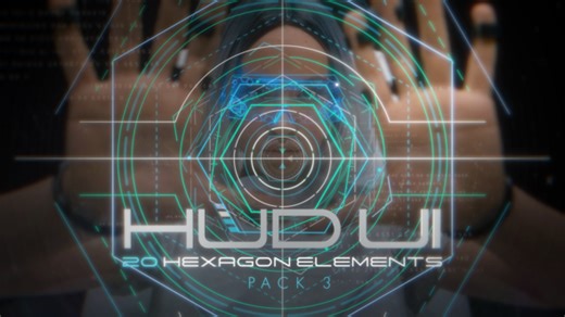 Hud UI Hexagon Elements - Pack 3