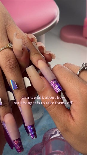 Satisfying Nail Art: The Joy of Form Removal