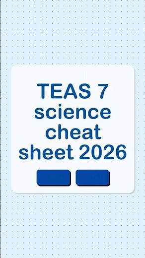 TEAS 7 science cheat sheet 2026 | A&P, Biology & Chemistry Made Easy#atiteas