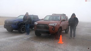2024 Toyota Tacoma Drags 4Runner V6 In a Snow Blizzard, a B58 Ineos Grenadier Interrupts