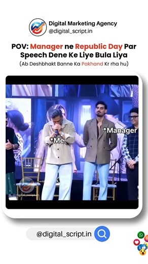 Digital Marketing Agency in india on Instagram: "🇮🇳 This Republic Day 2026, Digital Script Salutes the Spirit of Growth & Freedom in Business! At Digital Script, we believe every brand deserves the freedom to grow, the power to be visible, and the strength to lead in the digital world. We’re not just a digital marketing agency anymore — we’re your results-driven growth partner, helping Indian and global brands scale smarter, faster, and stronger in a competitive online marketplace. ✨ Our 2026