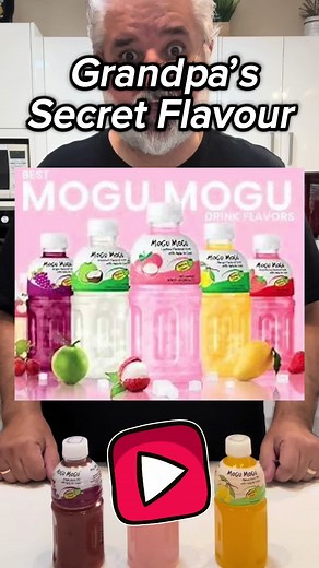 Grandpa’s secret mogu mogu flavour #mogumogu #grape #lychee #mango #natadecoco #fruitjuice #fyp