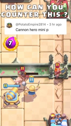 How can you counter Hog and Valkyrie? | 7 Elixir Heroic Mini Pekka and Cannon