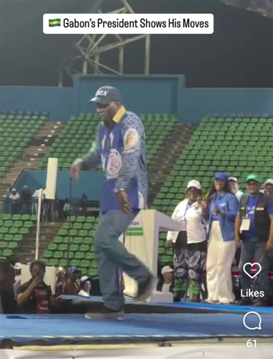 President Of Gabon Nguema Shows Dance Moves, Cracks Up Audience - Foreign Affairs - Nairaland