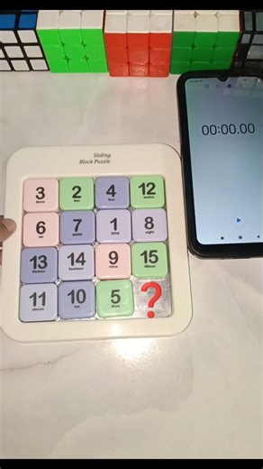 solving a Number sliding puzzle 🧩 with modara phonk #speedcubing #rubikscube #puzzle