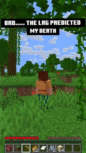 Thank you, Lag 😄 #minecraft #viralshorts