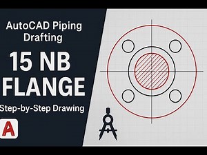 "15NB Slip-On Flange Drawing in AutoCAD | 150# Flange Drafting Tutorial Step-by-Step"
