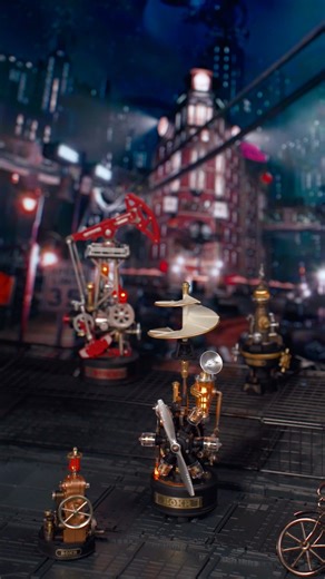 ROKR | 3D Wooden Puzzles & Mechanical Models on Instagram: "Unite your industrial forces with a four-in-one mechanical command system.⚙️ One switch synchronizes multiple units, bringing every machine into full linkage across your Industrial City cluster.🏭✨ #ROKR #rokrindustrialcity #Mechanicalkit #modelkit #engineeringlife"