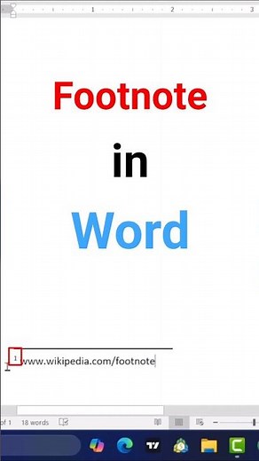 How to Create Footnote in Word #msword