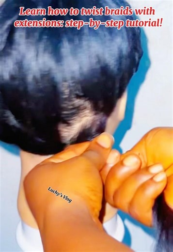 How to twist braids using extensions.#hairstyletutorial #viral #fypシ