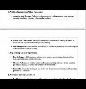 Grocery Store Head Cashier Procedure Guide MS Word Editable Template - Etsy Canada