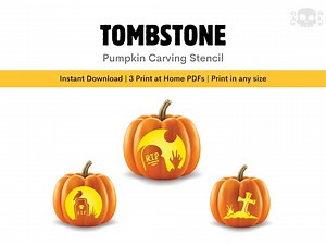 TOMBSTONE Pumpkin Carving Stencil: Scary Haunted Horror Template Ideas for Halloween Decor (instant Download) - Etsy