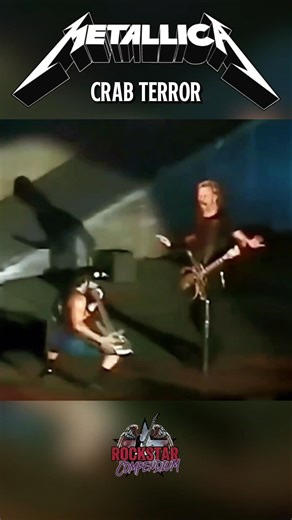 James Hetfield faced a terrifyingly menacing crab on the stage #metal #metallica #jameshetfield