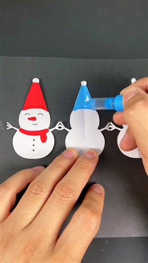 ⛄ Step by Step: Paper Snowman Chain Craft #fblifestyle #PaperSnowman #ChainCraft #PaperCraft #DIYCraft | paper craft