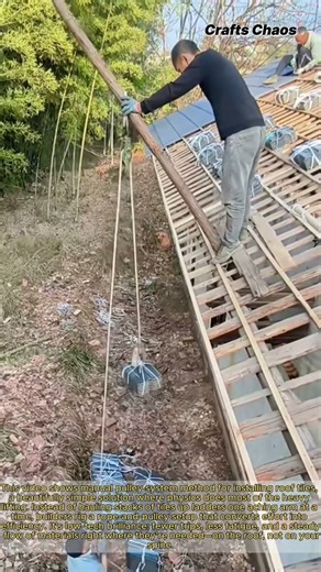 Installing Roof Tiles Manual Pulley System Method: How to Lift Roofing Materials Efficiently