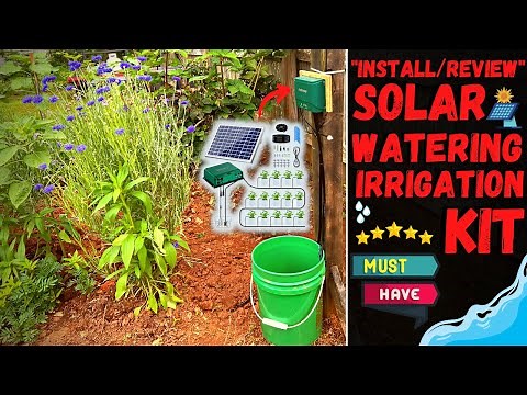 Solar Powered Automatic Drip Irrigation System - Install & Review