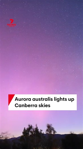 Timelapse footage has captured the moment pink hues shone over Canberra between Wednesday evening and Thursday morning. The Bureau of Meteorology (BOM) issued an alert for a severe geomagnetic storm as southern parts of Australia saw the aurora australis in the sky. #Auroraaustralis #sky #weather #Canberra | 7NEWS Australia